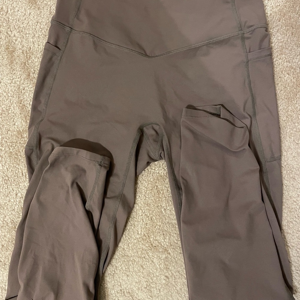 Taupe High-Waisted Leggings Halara